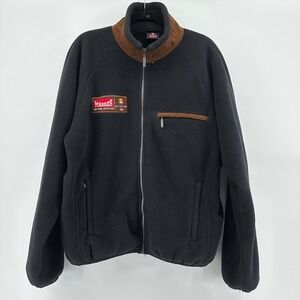 Vtg 2002 Salt Lake City Winter Olympics Marker Black Fleece Jacket Mens XL Great